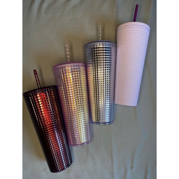 Starbucks Disco Grid Studded Bling Tumblr Bundle - Picture 2 of 3